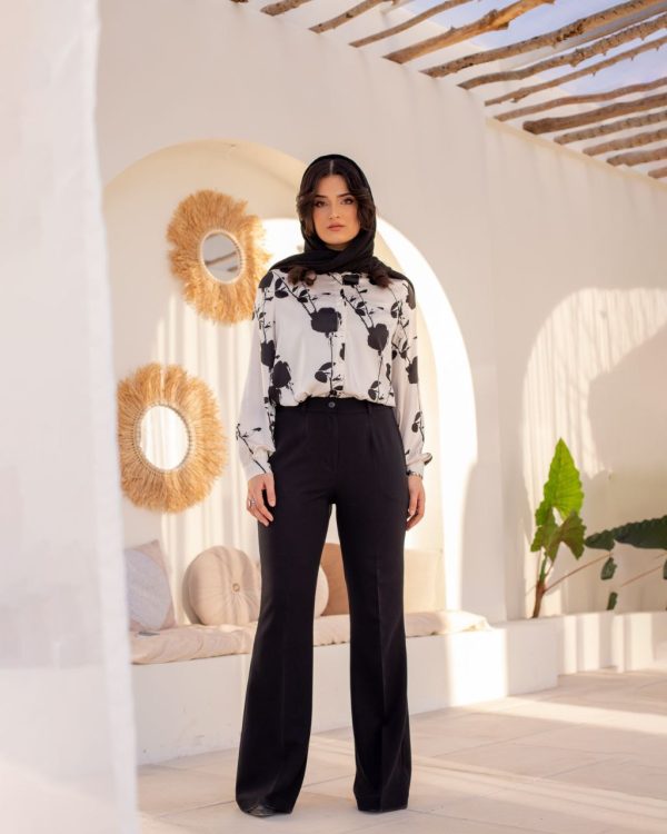 شومیز white rose - Image 3